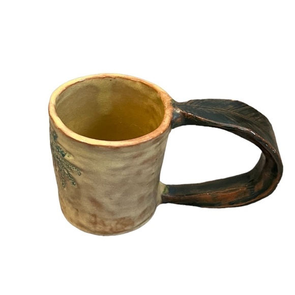Set Of Two Handmade Palm Tree Mug Pottery - Picture 11 of 15